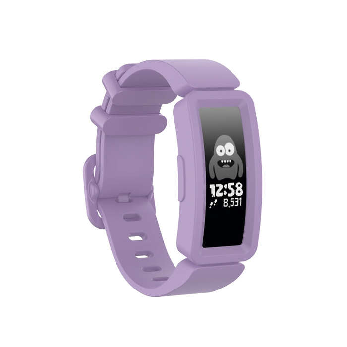For Fitbit Inspire HR / Ace 2 Silicone Smart Watch  Watch Band(Light Purple)