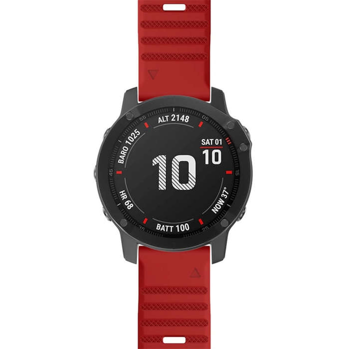 For Garmin Fenix 6X 26mm Silicone Smart Watch Watch Band(Red)