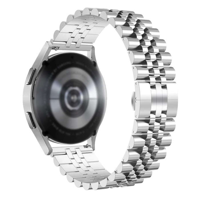 20mm Five-bead Stainless Steel Watch Band(Silver)