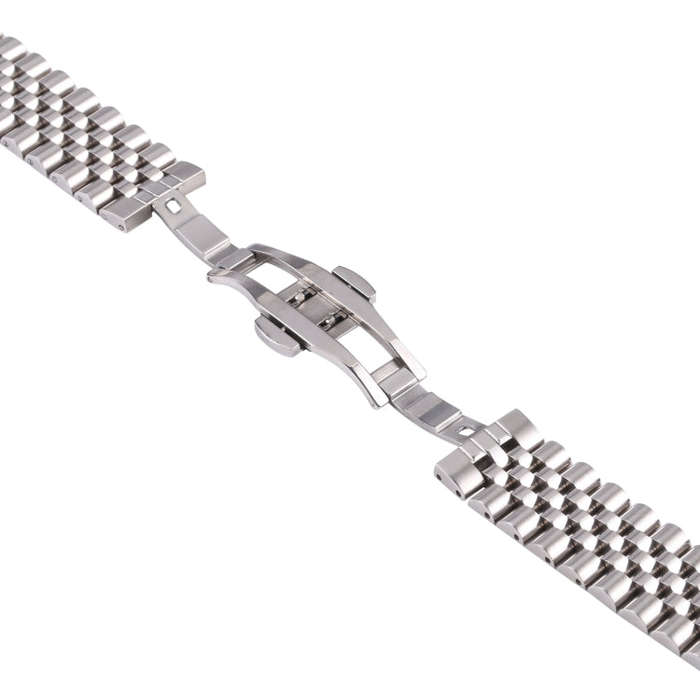 20mm Five-bead Stainless Steel Watch Band(Silver)