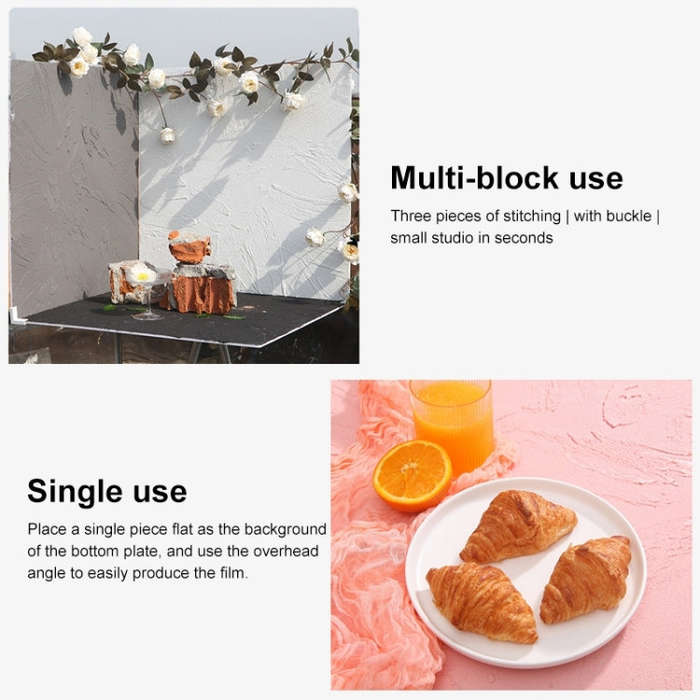 80 x 60cm Retro PVC Cement Texture Board Photography Backdrops Board(White)