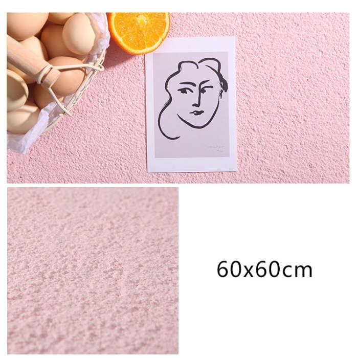 60 x 60cm PVC Backdrop Board Coarse Sand Texture Cement Photography Backdrop Board(Pink)