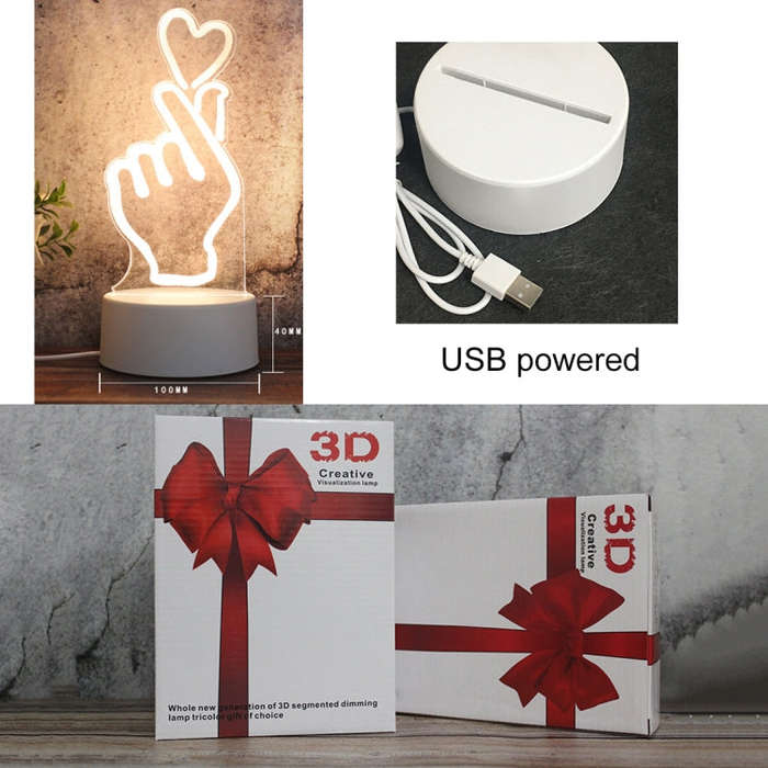 White Base Creative 3D Tricolor LED Decorative Night Light, Plug Version, Shape:Owl(White-Warm-Wa...