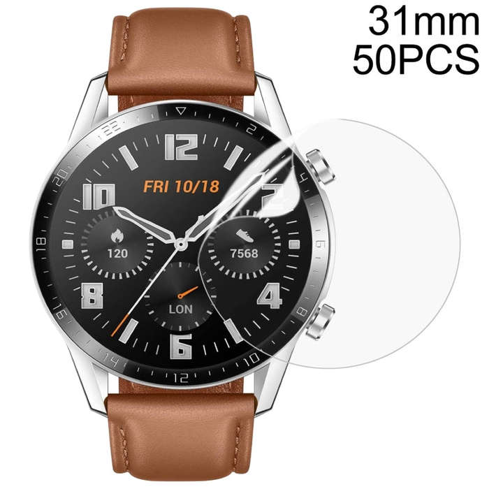 D31mm 50 PCS TPU Round HD Soft Hydrogel Film Watch Screen Protector