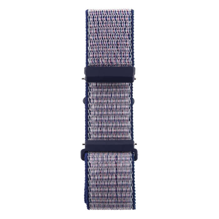 For Fitbit Versa / Versa 2 Nylon Watch Band with Hook and Loop Fastener(Blue Grey)