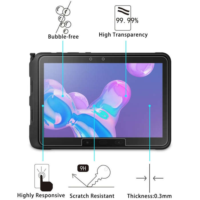 1 PCS For Galaxy Tab Active Pro T545 / Active4 Pro / Tab Active5 Pro 9H 0.3mm Explosion-proof Tem...