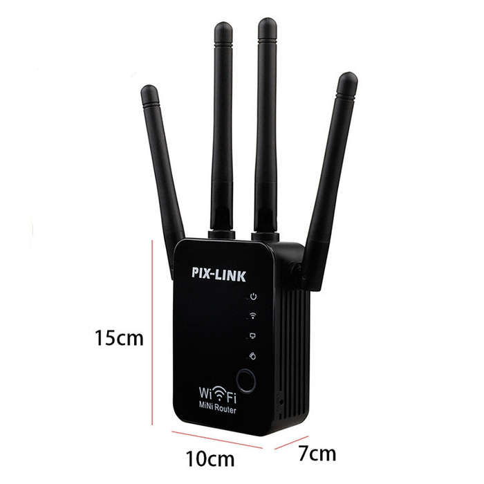 Wireless Smart WiFi Router Repeater with 4 WiFi Antennas, Plug Specification:EU Plug(White)