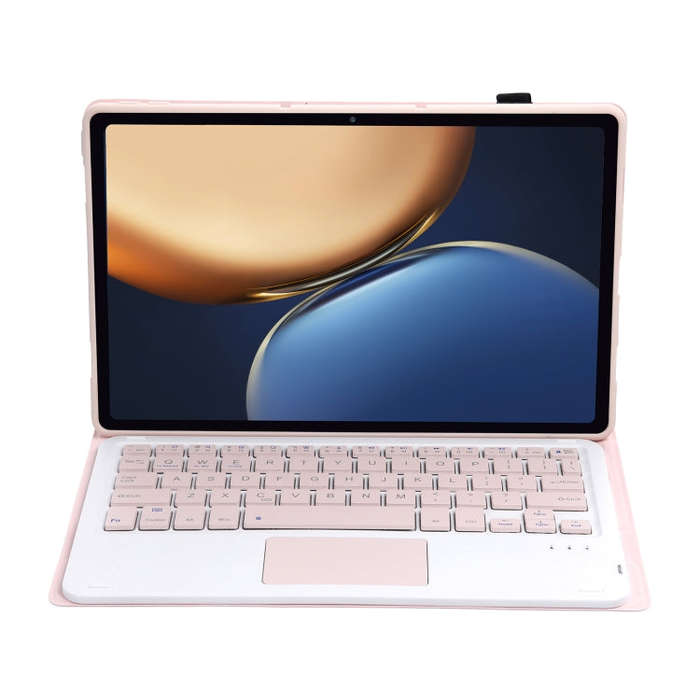 AHV7-A Lambskin Texture Ultra-thin Bluetooth Keyboard Leather Tablet Case with Touchpad For Honor...