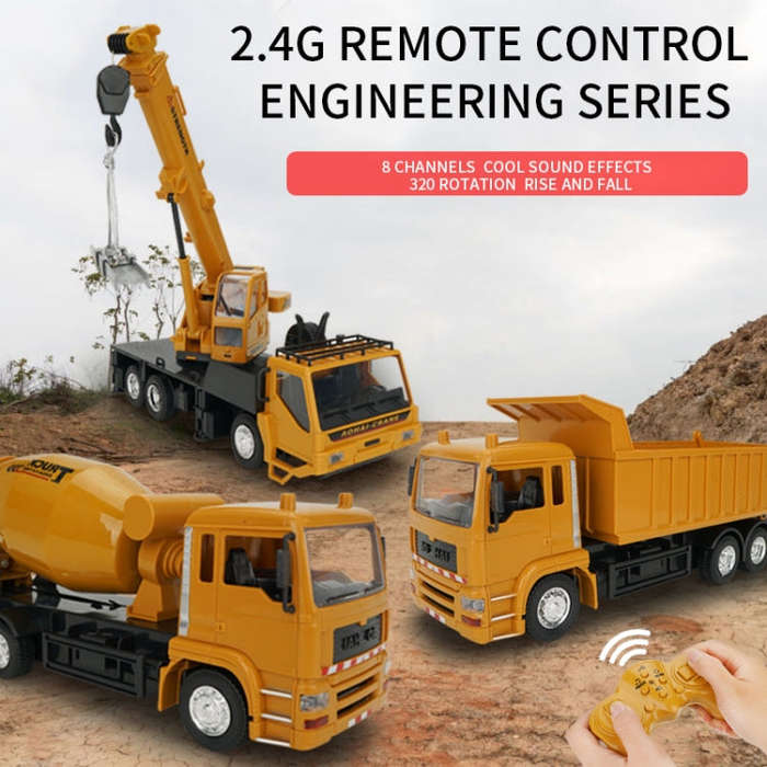 MoFun 3822 2.4G 10-channel Remote Control Simulation Engineering Vehicle, Style:Crane