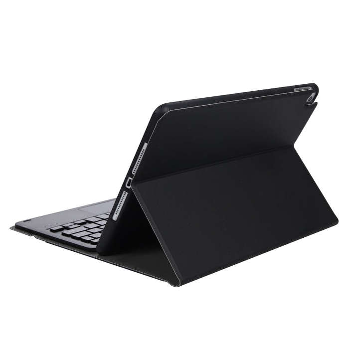 A07B-A Lambskin Texture Square Keycap Bluetooth Keyboard Leather Case with Touch Control For iPad...
