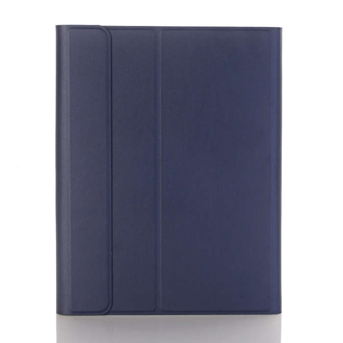 A07B-A Lambskin Texture Square Keycap Bluetooth Keyboard Leather Case with Touch Control For iPad...