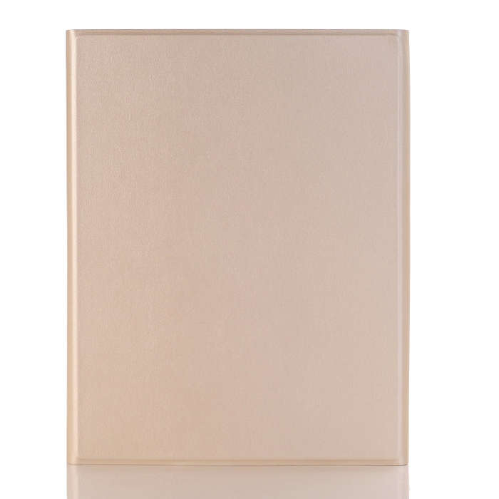 A07B-A Lambskin Texture Square Keycap Bluetooth Keyboard Leather Case with Touch Control For iPad...