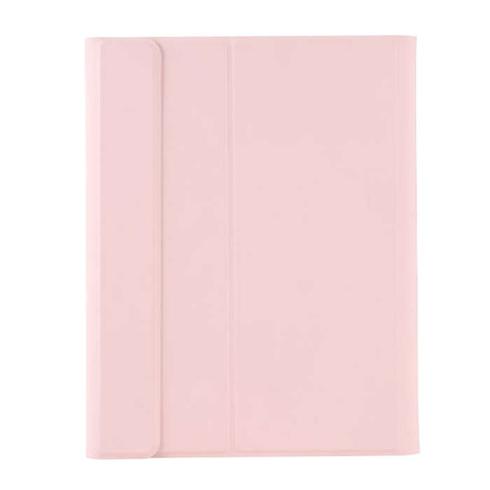 A07B-A Lambskin Texture Square Keycap Bluetooth Keyboard Leather Case with Touch Control For iPad...