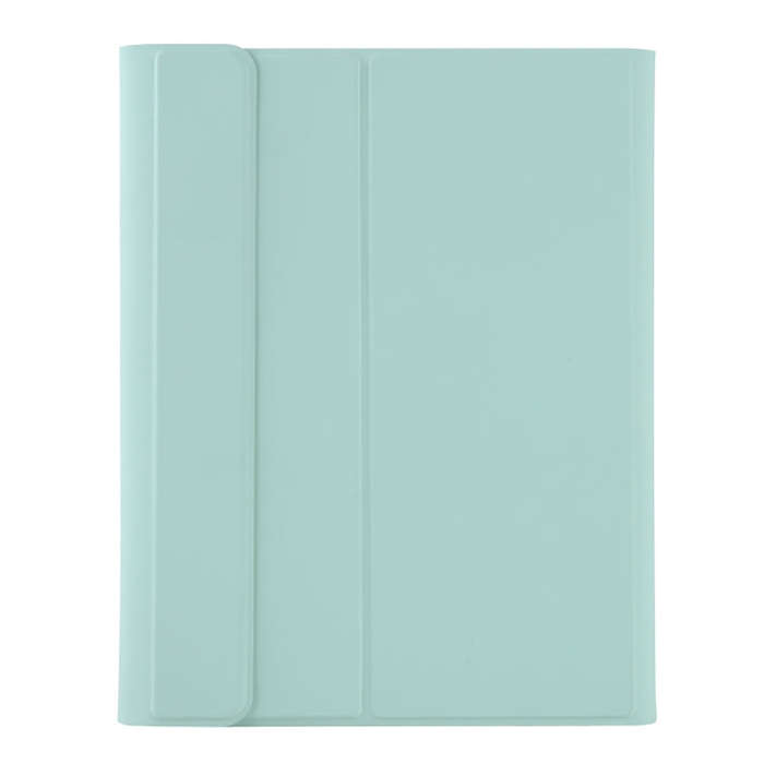 A102B-A Lambskin Texture Square Keycap Bluetooth Keyboard Leather Case with Touch Control For iPa...