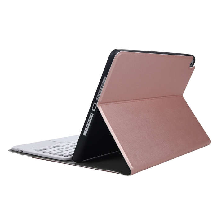A11B-A Lambskin Texture Square Keycap Bluetooth Keyboard Leather Case with Touch Control For iPad...