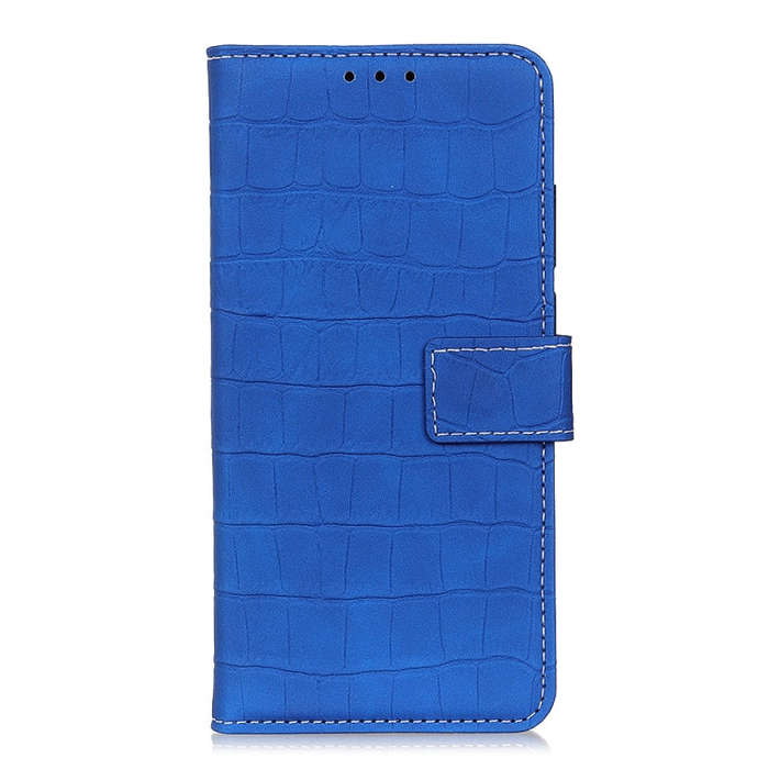 For Motorola Moto G Power 2022 Crocodile Texture Horizontal Flip Leather Phone Case(Blue)