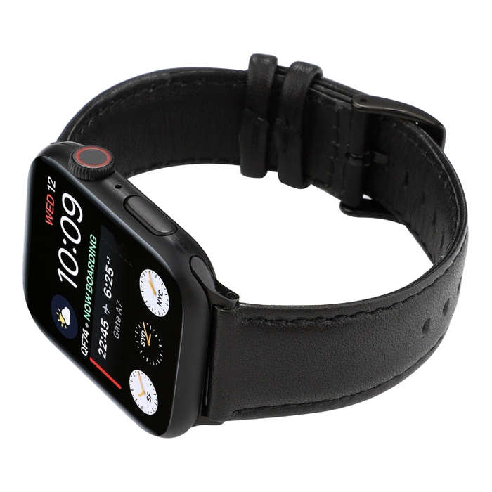 For Apple Watch Series 9&8&7 41mm / SE 3&SE 2&6&SE&5&4 40mm / 3&2&1 38mm Oil Wax Crazy Horse Text...