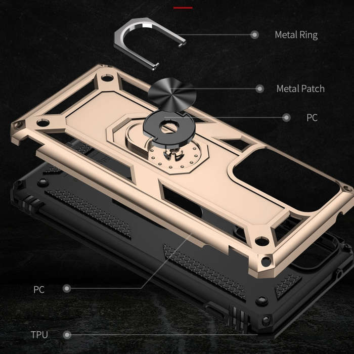 For Motorola Edge 20 Pro Shockproof TPU + PC Phone Case(Gold)