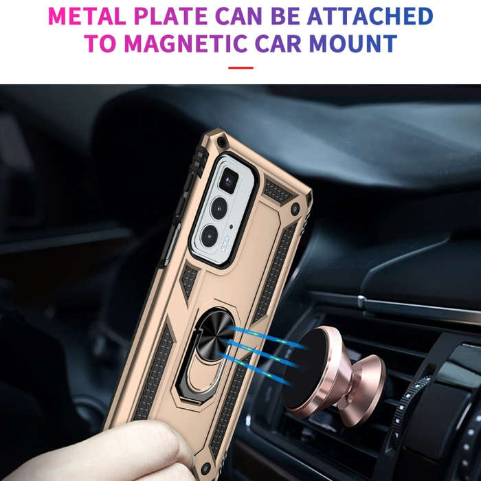 For Motorola Edge 20 Pro Shockproof TPU + PC Phone Case(Gold)
