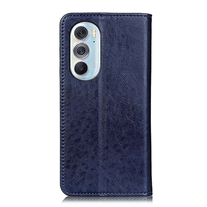 For Motorola Edge X30 Magnetic Crazy Horse Texture Horizontal Flip Leather Phone Case(Blue)