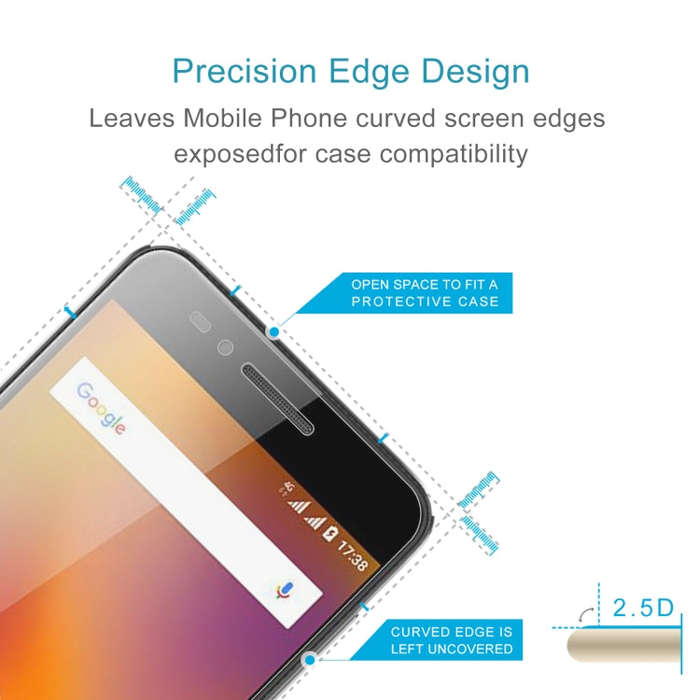 50 PCS 0.26mm 9H 2.5D Tempered Glass Film For ZTE Blade X7