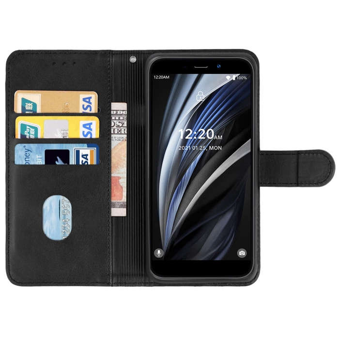 Leather Phone Case For Oukitel WP12 Pro / WP12(Black)