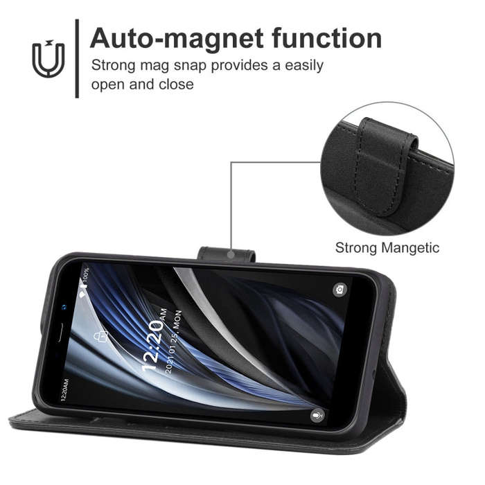 Leather Phone Case For Oukitel WP12 Pro / WP12(Black)