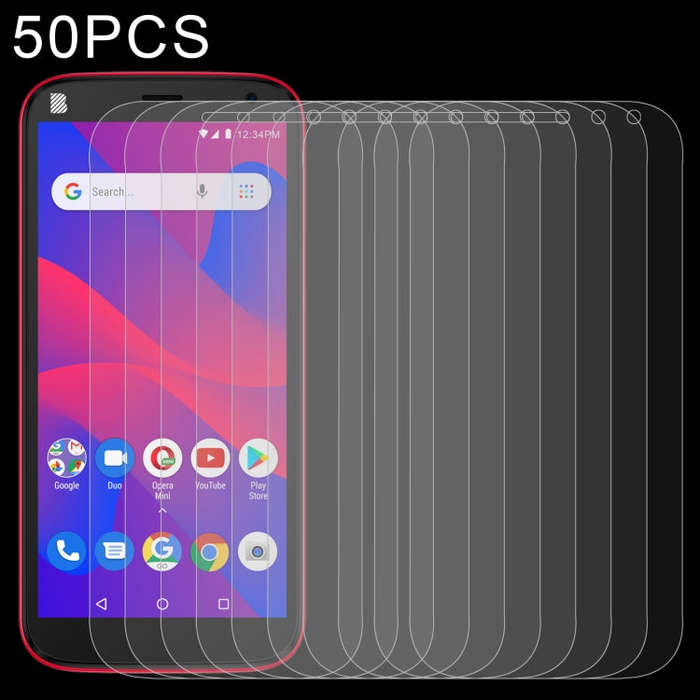 50 PCS 0.26mm 9H 2.5D Tempered Glass Film For BLU C5 Plus
