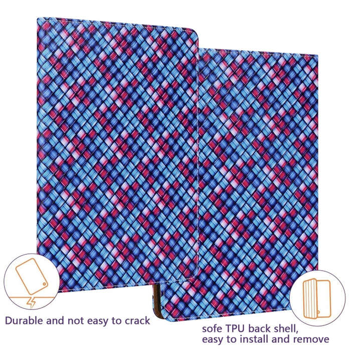 For Huawei MatePad 11 2021 Color Weave Leather Tablet Case with Holder(Blue)
