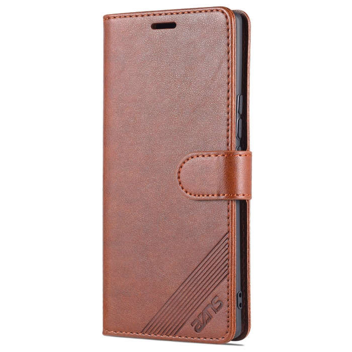 For Honor 60 AZNS Sheepskin Texture Flip Leather Phone Case(Brown)