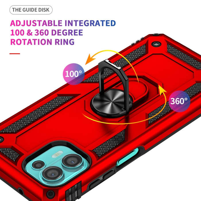 For Motorola Moto Edge 20 Lite Shockproof TPU + PC Phone Case(Red)