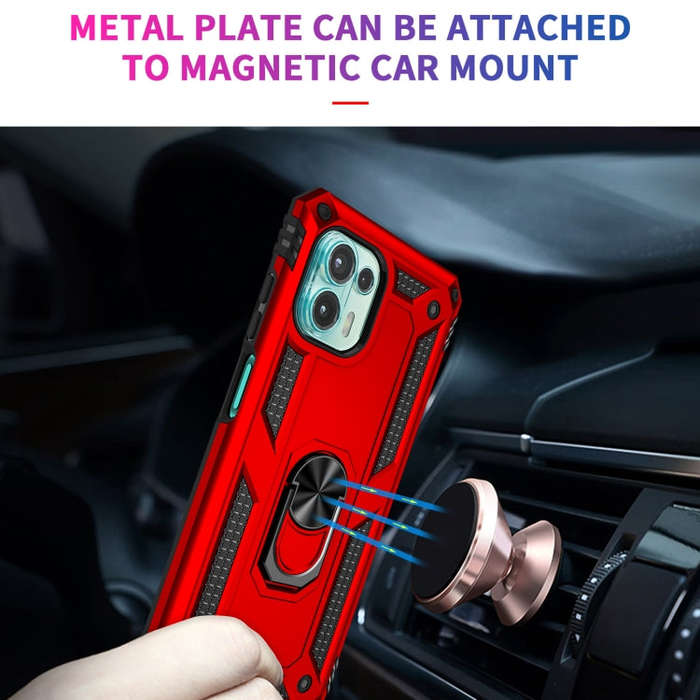 For Motorola Moto Edge 20 Lite Shockproof TPU + PC Phone Case(Red)