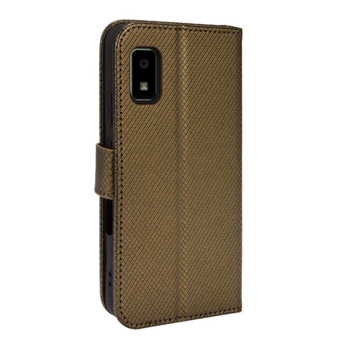 For Sharp Aquos Wish Diamond Texture Leather Phone Case(Brown)