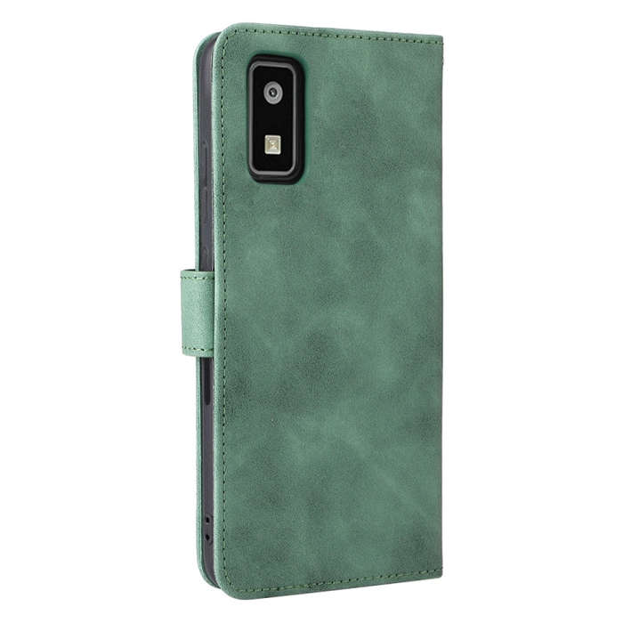 For Sharp Aquos Wish SHG06 Skin Feel Magnetic Buckle Calf Texture PU Phone Case(Green)