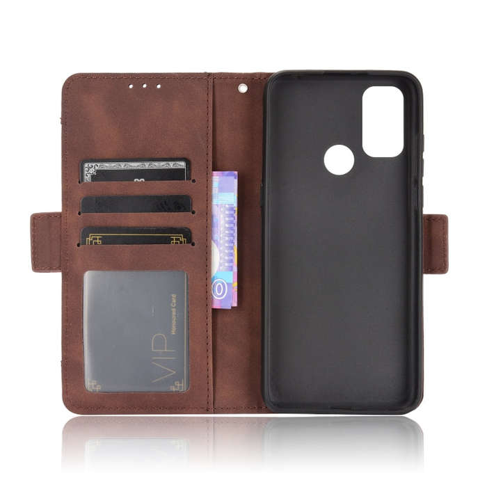 For TCL 20Y / Alcatel 1S 2021 Skin Feel Calf Pattern Leather Phone Case(Brown)