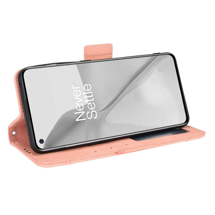 For OnePlus 10 Pro 5G Skin Feel Calf Pattern Leather Phone Case(Pink)
