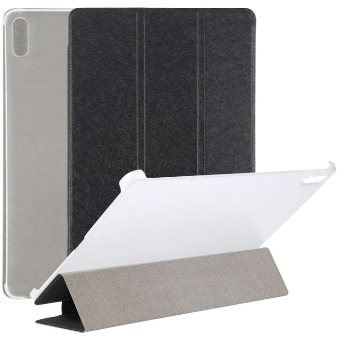 For Huawei MatePad 11 2021 Silk Texture Three-fold Leather Tablet Case(Black)