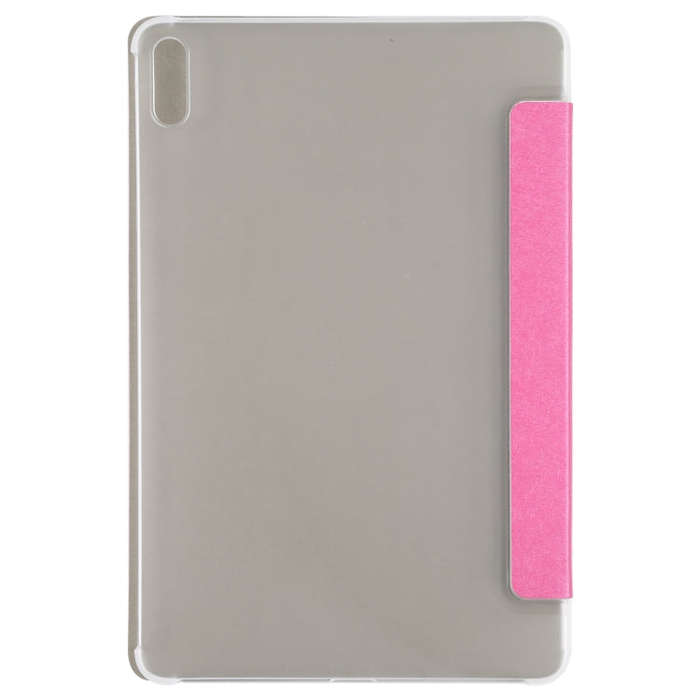 For Huawei MatePad 11 2021 Silk Texture Three-fold Leather Tablet Case(Rose Red)