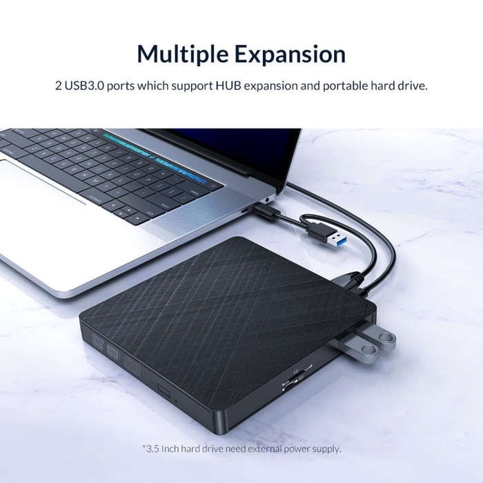ORICO XD008 External DVD Drive Extension(Black)