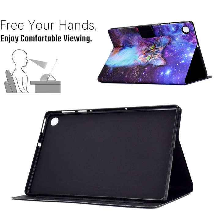 For Huawei MatePad T 10s Electric Pressed TPU Leather Tablet Case(Star Cat)