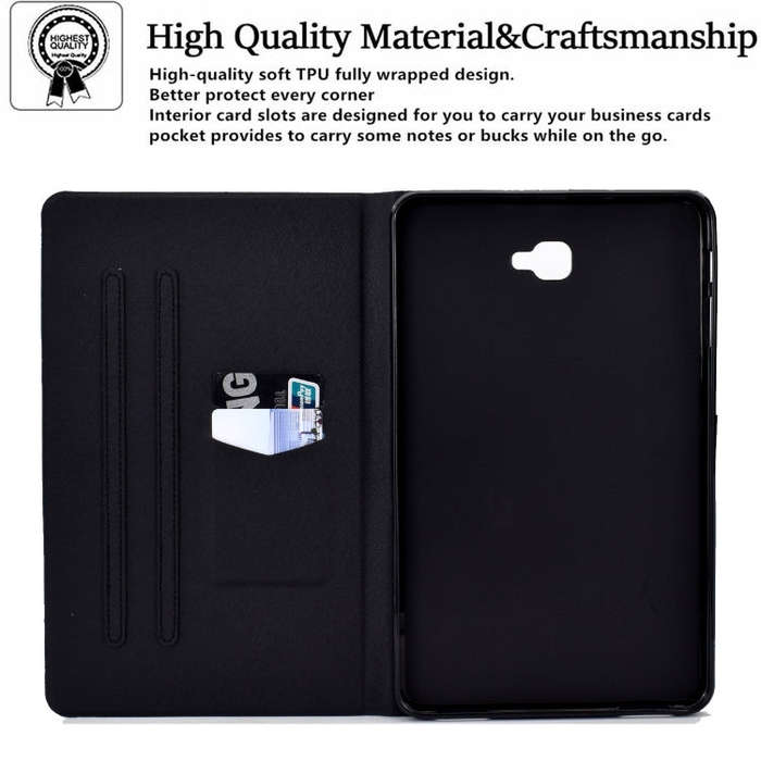 For Samsung Galaxy Tab A 10.1 2016 Electric Pressed TPU Leather Tablet Case(Butterfly)