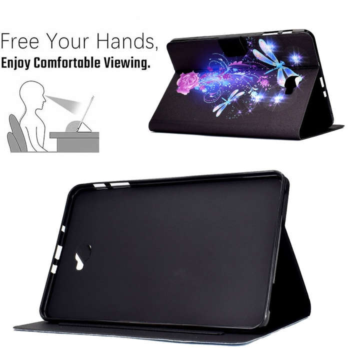 For Samsung Galaxy Tab A 10.1 2016 Electric Pressed TPU Leather Tablet Case(Butterfly)