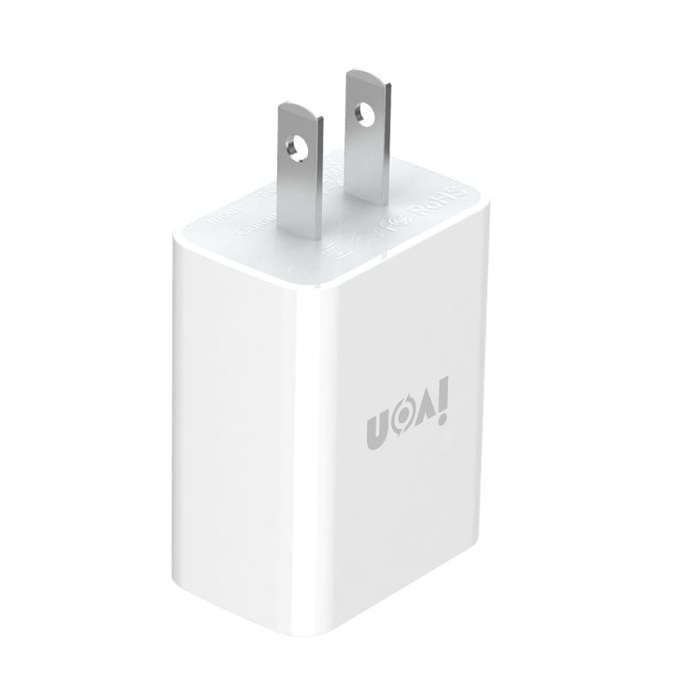 IVON AD-33 2 in 1 2.1A Single USB Port Travel Charger + 1m USB to USB-C / Type-C Data Cable Set, ...