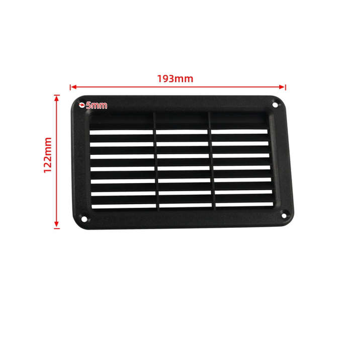 A6789 193x122mm RV / Bus Oblique Louver Outlet Panel with Screws(Black)