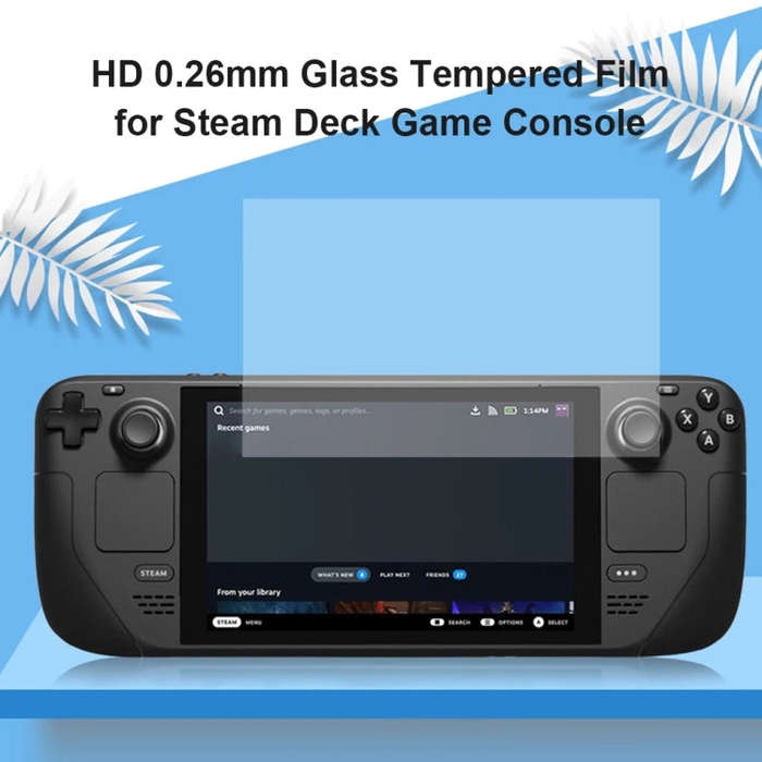 50 PCS 0.26mm 9H 2.5D Tempered Glass Film For Steam Deck Game Console