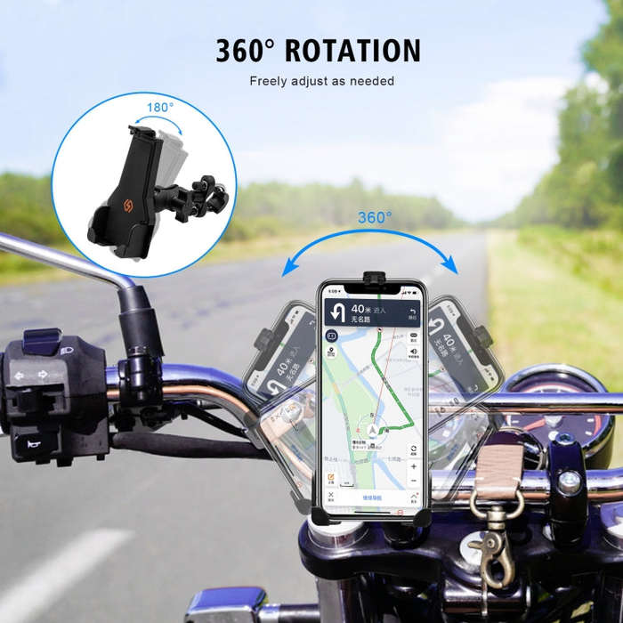 WUPP CS-1287A1 Motorcycle Bike Triangle Fixed Mobile Phone Holder(Black)