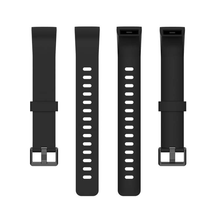 For Realme Band RMA199 Solid Color Silicone Watch Band(Black)