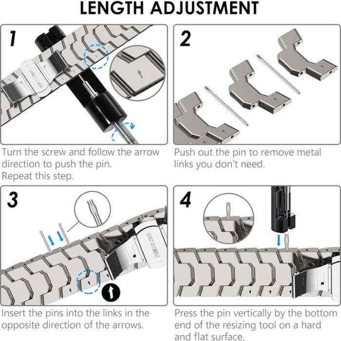 Steel Watch Band For Apple Watch Series 9&8&7 41mm / SE 3&SE 2&6&SE&5&4 40mm / 3&2&1 38mm(Titanium)