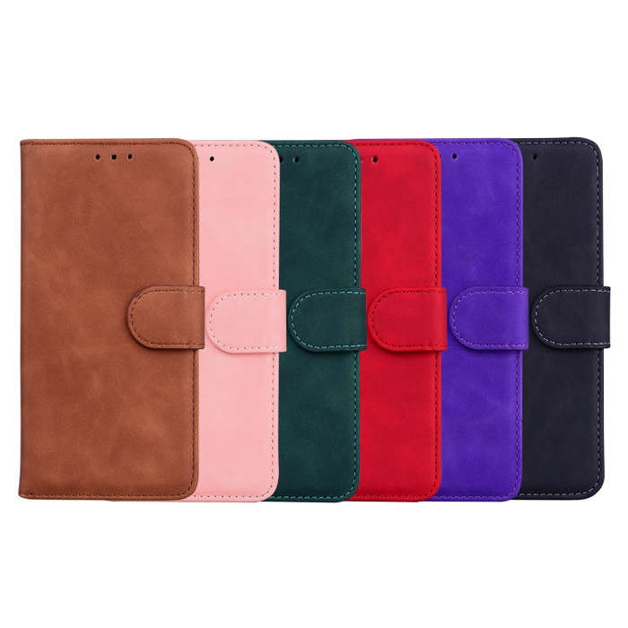 For Tecno Camon 17 Pro Skin Feel Pure Color Flip Leather Phone Case(Black)