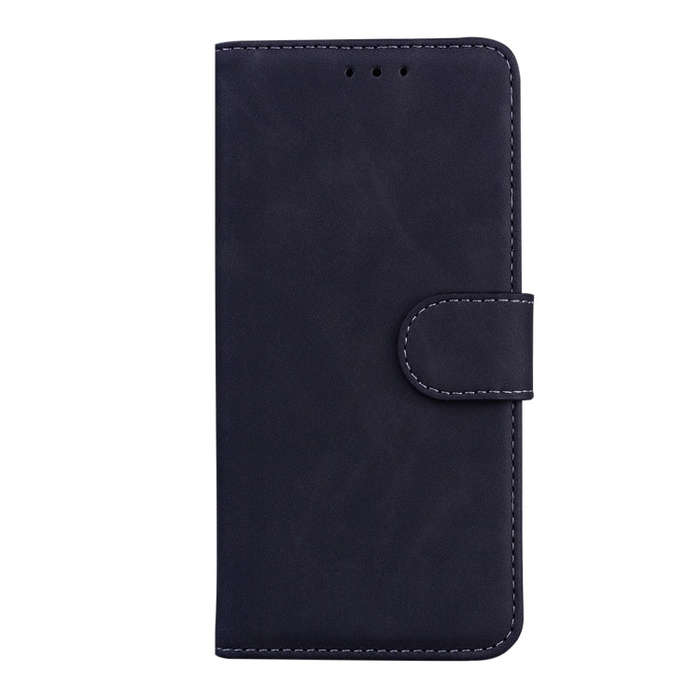 For UMIDIGI A7 Pro Skin Feel Pure Color Flip Leather Phone Case(Black)
